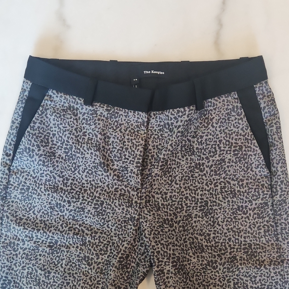 The Kooples Gray Leopard Blazer And Pant Set, Size 2 - Picture 12 of 14